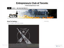 Tablet Screenshot of entrepreneurcluboftoronto.wordpress.com