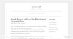 Desktop Screenshot of pentestn00b.wordpress.com