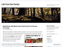 Tablet Screenshot of lifefromthecenter.wordpress.com