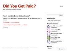 Tablet Screenshot of didtheypay.wordpress.com