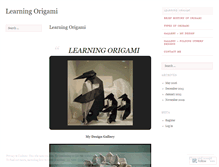 Tablet Screenshot of learningorigami.wordpress.com