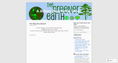 Desktop Screenshot of amillionwaystogogreen.wordpress.com