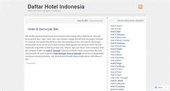 Desktop Screenshot of daftarhotelindonesia.wordpress.com