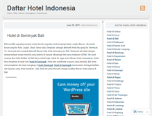 Tablet Screenshot of daftarhotelindonesia.wordpress.com