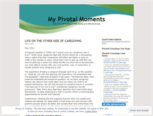 Tablet Screenshot of mypivotalmoments.wordpress.com