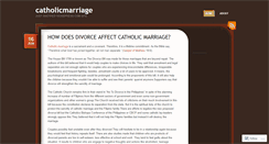 Desktop Screenshot of catholicmarriage.wordpress.com