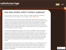 Tablet Screenshot of catholicmarriage.wordpress.com