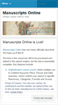 Mobile Screenshot of manuscriptsonline.wordpress.com