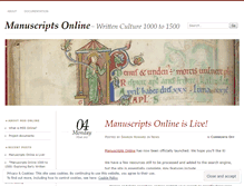 Tablet Screenshot of manuscriptsonline.wordpress.com