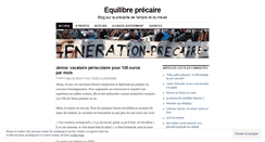 Desktop Screenshot of equilibreprecaire.wordpress.com