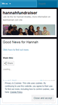 Mobile Screenshot of hannahfundraiser.wordpress.com