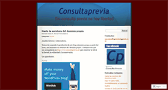 Desktop Screenshot of consultaprevia.wordpress.com