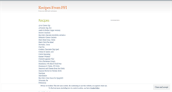 Desktop Screenshot of pfirecipes.wordpress.com
