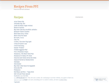 Tablet Screenshot of pfirecipes.wordpress.com