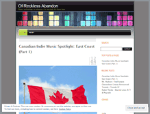 Tablet Screenshot of ofrecklessabandon.wordpress.com