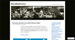 Desktop Screenshot of bravenewfinance.wordpress.com