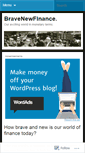 Mobile Screenshot of bravenewfinance.wordpress.com