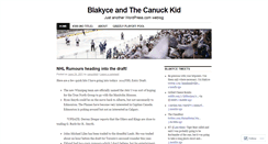 Desktop Screenshot of blakyceandthecanuckkid.wordpress.com