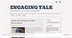 Desktop Screenshot of engagingtalk.wordpress.com