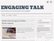 Tablet Screenshot of engagingtalk.wordpress.com