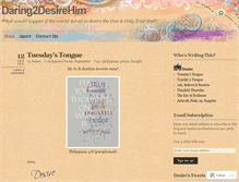 Tablet Screenshot of daring2desirehim.wordpress.com