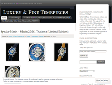 Tablet Screenshot of luxuryandfinetimepieces.wordpress.com