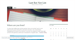 Desktop Screenshot of lastbutnotlist.wordpress.com