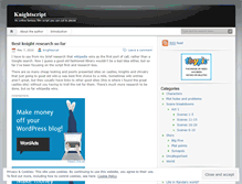 Tablet Screenshot of knightscript.wordpress.com