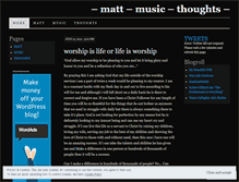 Tablet Screenshot of mattmillsmusic.wordpress.com