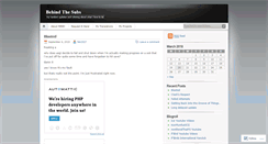 Desktop Screenshot of behindthesubs.wordpress.com