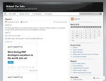 Tablet Screenshot of behindthesubs.wordpress.com