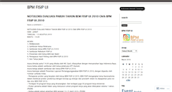 Desktop Screenshot of bpmfisipui.wordpress.com