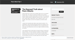 Desktop Screenshot of panicattacktips1.wordpress.com