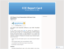 Tablet Screenshot of ccereportcard.wordpress.com