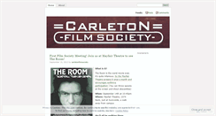 Desktop Screenshot of carletonfilmsociety.wordpress.com