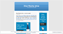 Desktop Screenshot of einewocheohne.wordpress.com