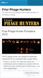 Mobile Screenshot of friarphagehunters.wordpress.com