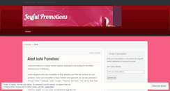 Desktop Screenshot of joyfulpromotions.wordpress.com