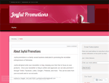 Tablet Screenshot of joyfulpromotions.wordpress.com