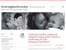 Tablet Screenshot of fosteringfamiliestoday.wordpress.com