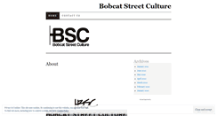 Desktop Screenshot of bobcatstreetculture.wordpress.com