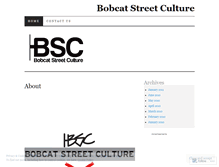 Tablet Screenshot of bobcatstreetculture.wordpress.com
