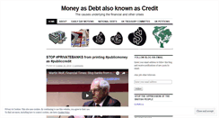 Desktop Screenshot of moneyasdebt.wordpress.com