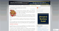 Desktop Screenshot of alimentosparaelcerebro.wordpress.com