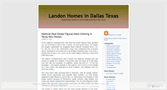 Desktop Screenshot of landonhomesdallas.wordpress.com