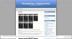 Desktop Screenshot of pensaduriasyhablamientos.wordpress.com