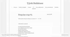 Desktop Screenshot of jyrkiheikkinen.wordpress.com