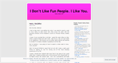 Desktop Screenshot of idontlikefunpeople.wordpress.com