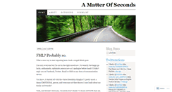 Desktop Screenshot of amatterofseconds.wordpress.com