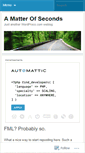 Mobile Screenshot of amatterofseconds.wordpress.com